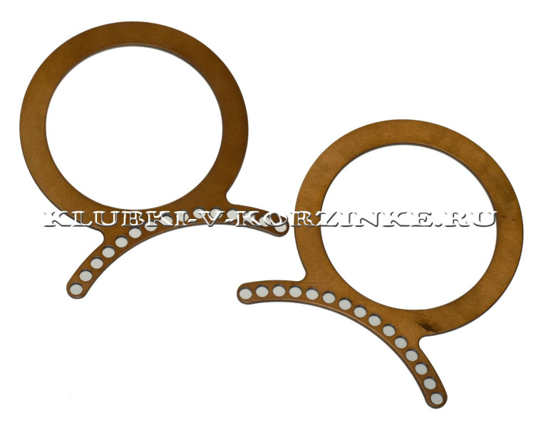 Деревянные ручки для сумок, фигурные, с изогнутым низом, 17 см*17 см