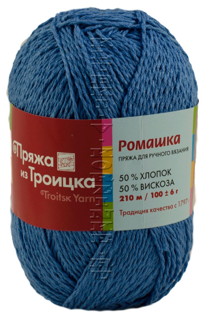 Пряжа Троицкая «Ромашка» - (3676 - Светло-джинсовый)