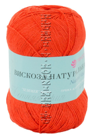 Пряжа Пехорка «Вискоза натуральная» - (88 - Красный мак)