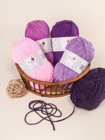 Пряжа «Милашка» набор «Фиалковый сад»