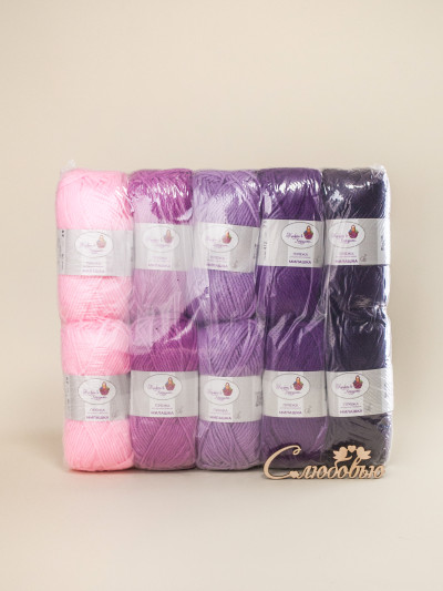 Пряжа «Милашка» набор «Фиалковый сад»