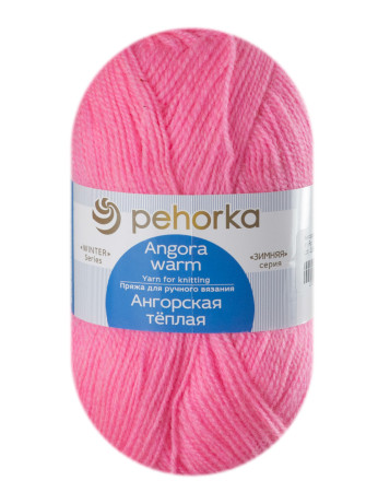 Пряжа Пехорка «Ангорская теплая» - (11 - Ярко - розовый)