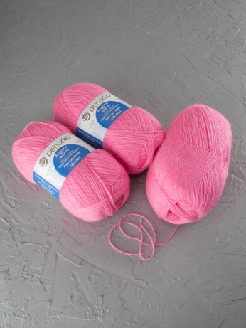 Пряжа Пехорка «Ангорская теплая» - (11 - Ярко - розовый)