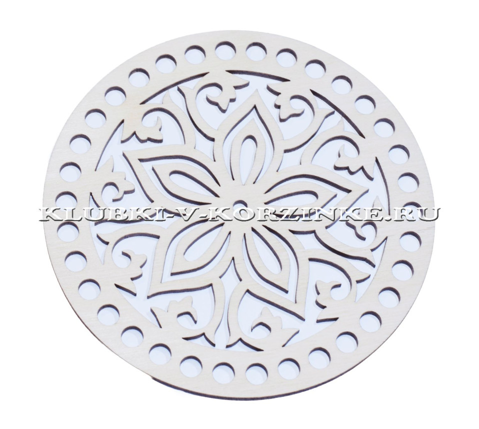 Резная крышка для корзины, круг, 15 см