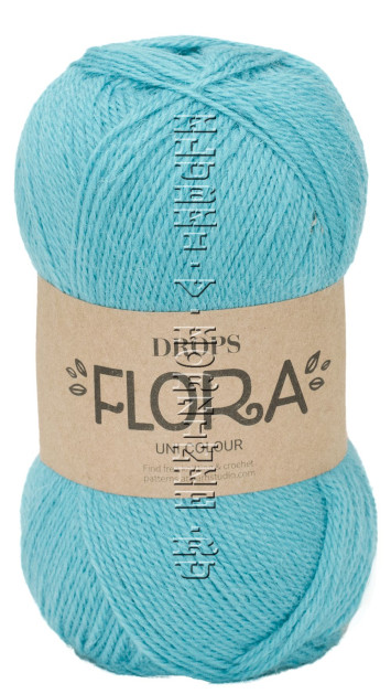 Пряжа Flora DROPS - (12 - Бирюзовый)