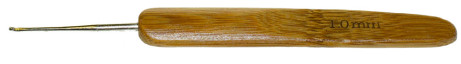 Крючок металлический № 1 с бамбуковой ручкой 13,5 см   