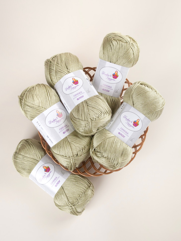 Пряжа "Флоу" (05 - Фисташковый мусс)