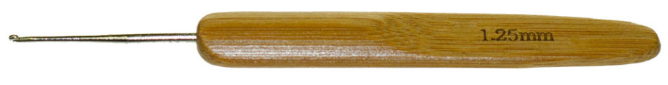 Крючок металлический № 1,25 с бамбуковой ручкой 13,5 см   