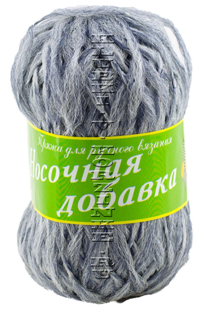 Пряжа Носочная добавка (07 - Синий меланж)