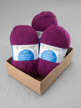 Пряжа Пехорка «Ангорская теплая» - (40 - Цикламен)