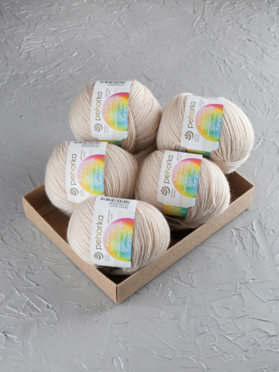 Пряжа Пехорка «Детский каприз» - (442 - Натуральный)