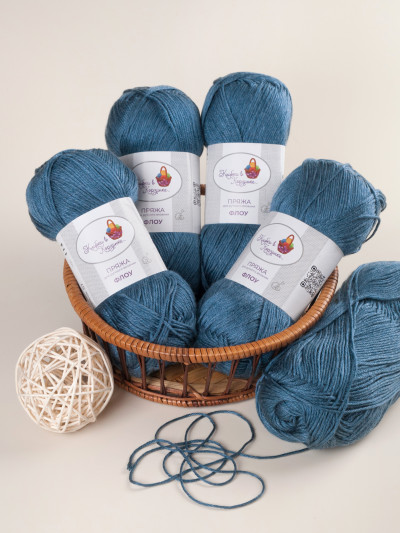 Пряжа "Флоу" (07 - Джинсовый)
