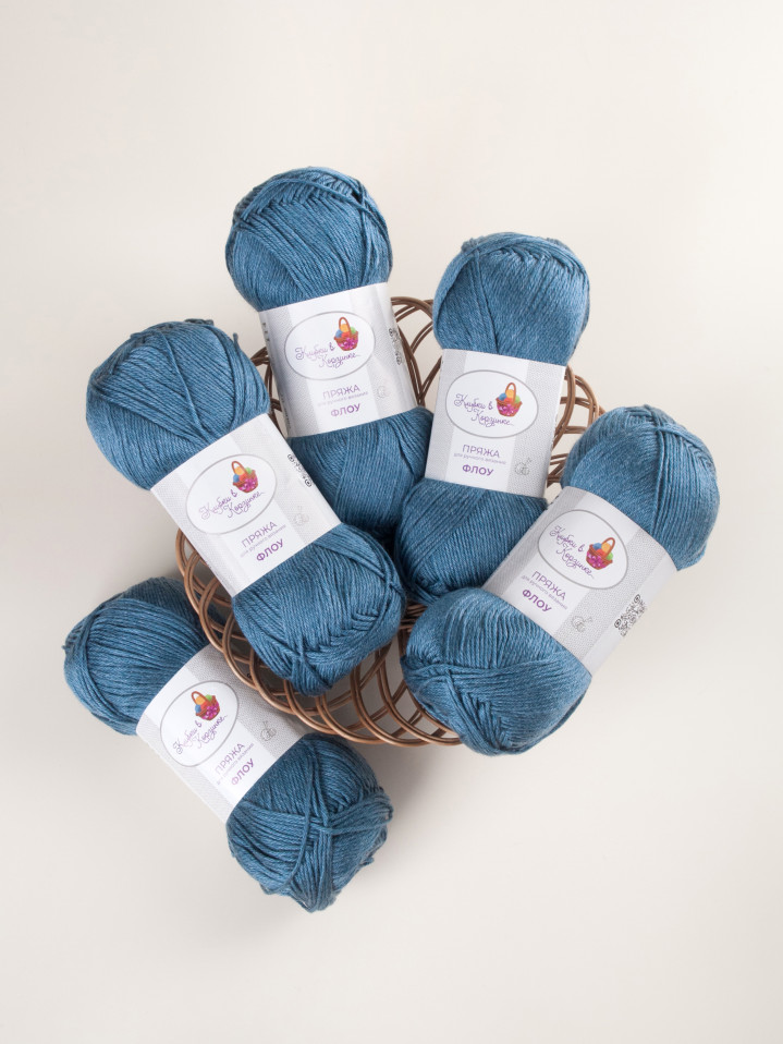 Пряжа "Флоу" (07 - Джинсовый)
