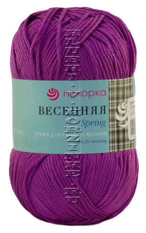 Пряжа Пехорка &quot;Весенняя&quot; - (179 - Фиалка) 100 г / 250 м100% хлопок мерсеризованный