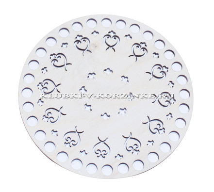 Крышка для корзины резная, круг, 15 см