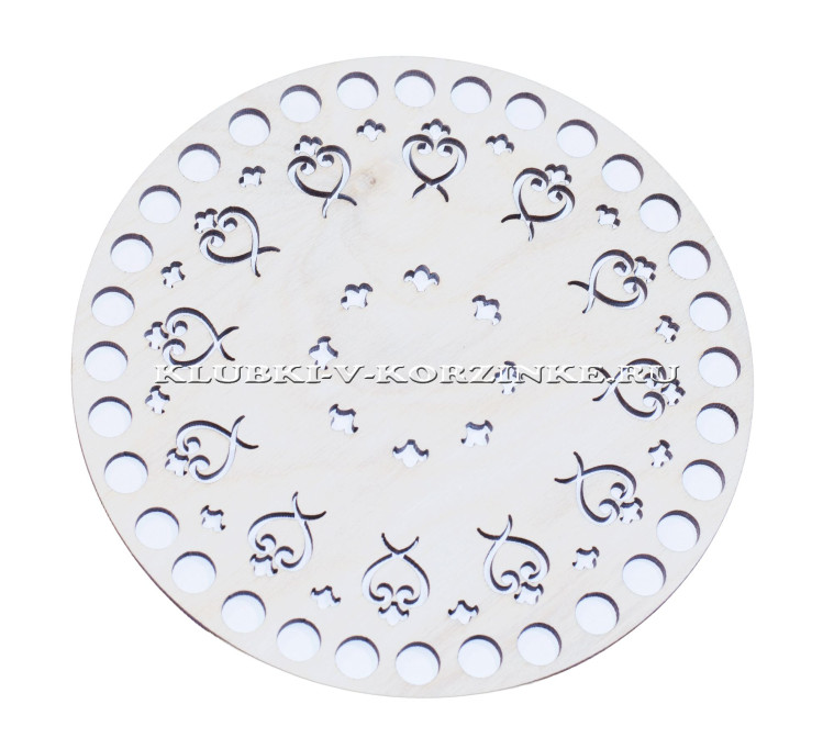 Крышка для корзины резная, круг, 15 см