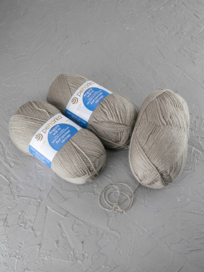 Пряжа Пехорка «Ангорская теплая» - (43 - Суровый лён)