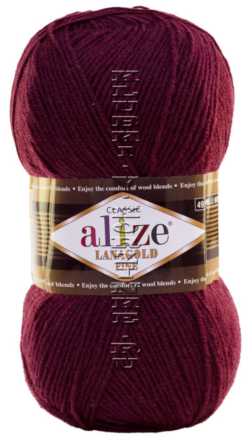 Пряжа Lanagold Fine Alize - (307 - Красная слива)