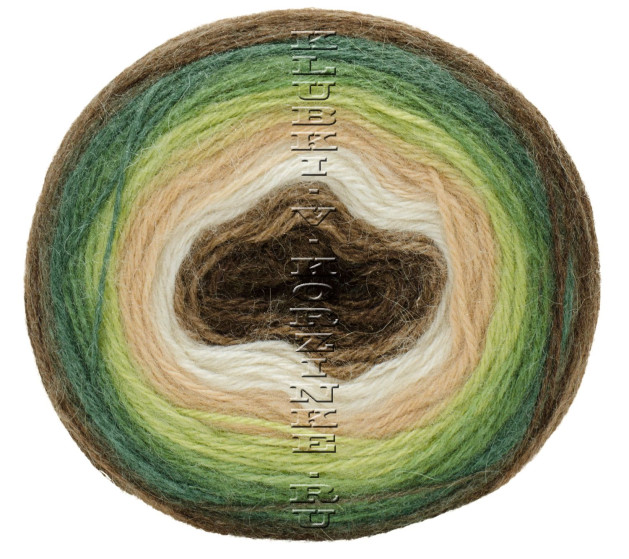 Пряжа Angora Luks Color Nako - (81905 - Беж, коричневый, трава)