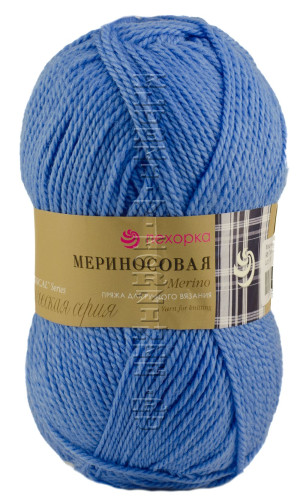 Пряжа Пехорка «Мериносовая» - (98 - Лесной колокольчик) 100 г / 200 м50% мериносовая шерсть, 50% акрил
