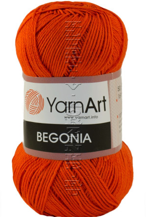 Пряжа YarnArt Begonia - (5535 - Оранжевый) 50 г / 169 м100% мерсеризованный хлопок 