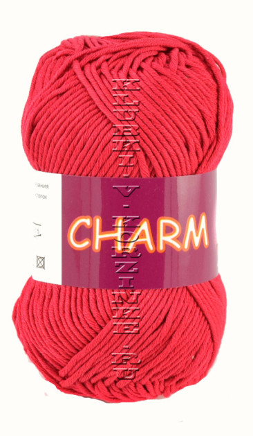 Пряжа VITA cotton "CHARM" - (4192 - Красная ягода)