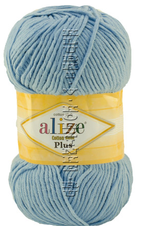 Пряжа Cotton Gold Plus Alize - (350 - Светло-голубой)