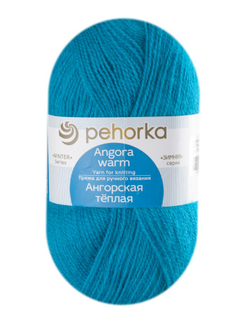 Пряжа Пехорка «Ангорская теплая» - (45 - Тёмная бирюза)