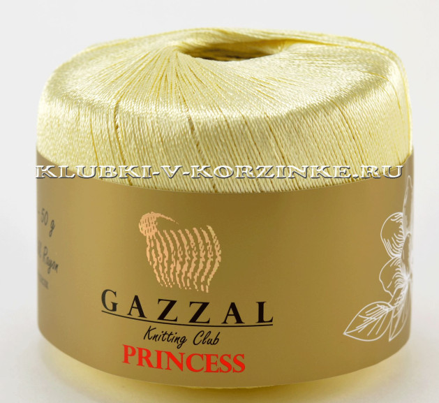 Пряжа GAZZAL (Газзал) "PRINCESS" - (3001 - Кремовый)