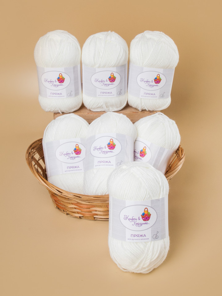 Пряжа «Алетта» 10 мотков - (01 - Белый)