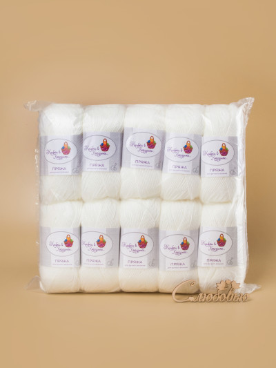 Пряжа «Алетта» 10 мотков - (01 - Белый)