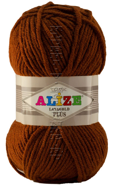 Пряжа LANAGOLD PLUS Alize - (91 - Кирпичный)