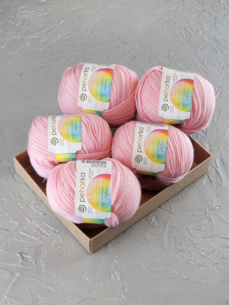 Пряжа Пехорка «Детский каприз» - (180 - Светлая бегония)