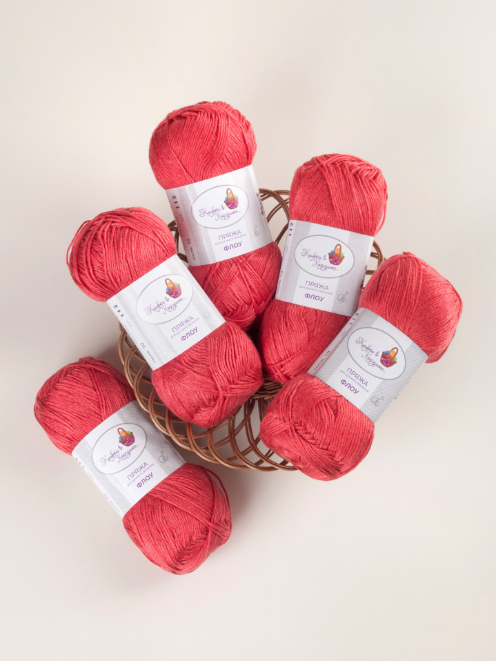 Пряжа "Флоу" (10 - Бархатная ягода)
