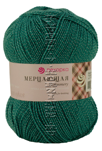 Пряжа Пехорка «Мерцающая» - (752 - Дымчато-бирюзовый)