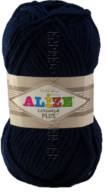 Пряжа LANAGOLD PLUS Alize - (58 - Темно-синий)