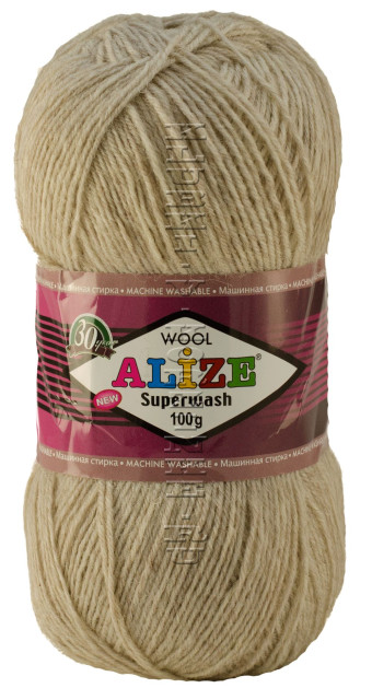 Пряжа Alize SUPERWASH - (152 - Бежевый меланж)