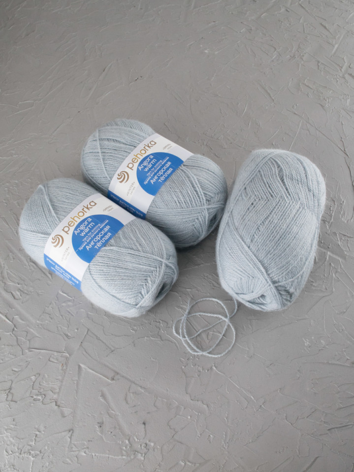 Пряжа Пехорка «Ангорская теплая» - (71 - Талая вода)