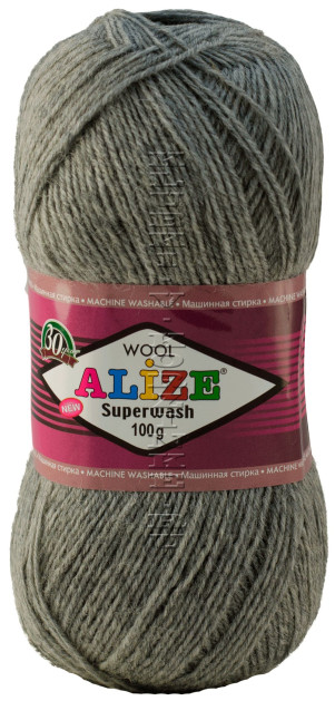 Пряжа SUPERWASH Alize - (21 - Серый меланж)