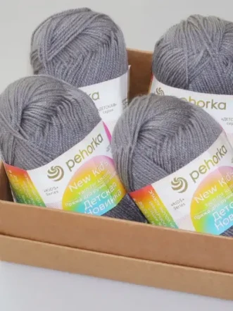 Пряжа Пехорка «Детская новинка» - (174 - Стальной)