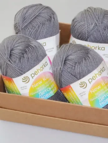 Пряжа Пехорка «Детская новинка» - (174 - Стальной)