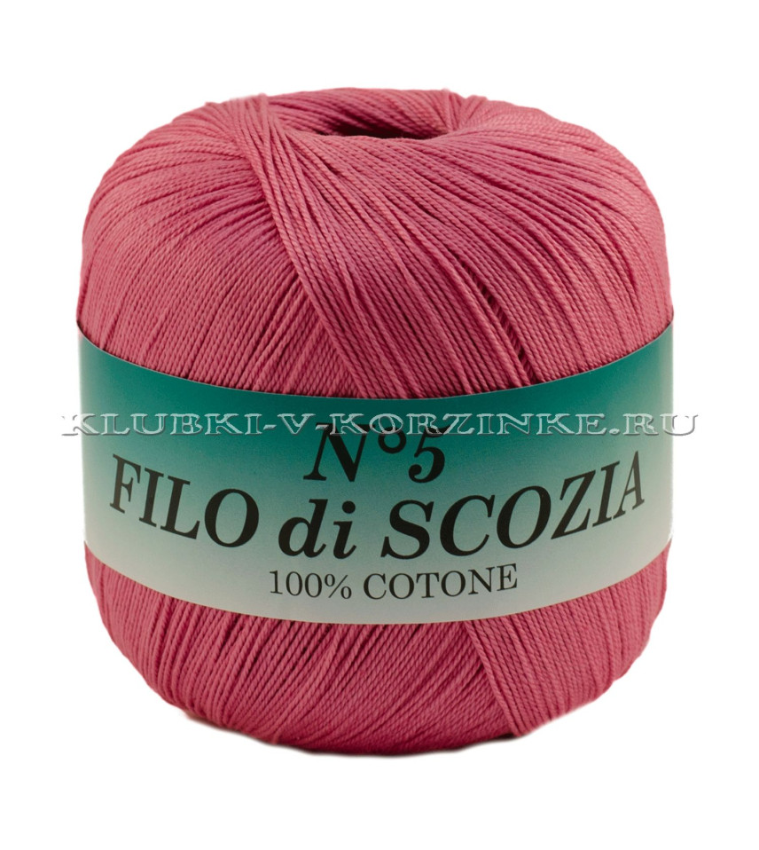 Пряжа Filo di Scozia №5 - (22 - Темно-розовый)