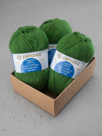 Пряжа Пехорка «Ангорская теплая» - (119 - Горох)