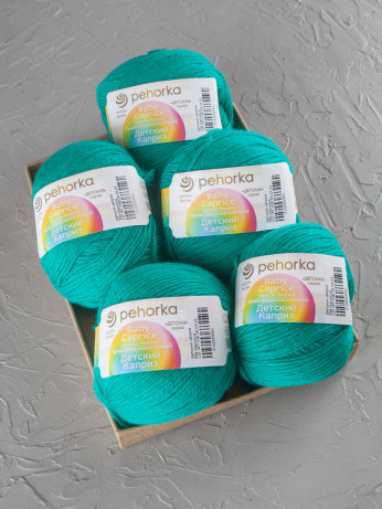 Пряжа Пехорка «Детский каприз» - (335 - Изумруд)