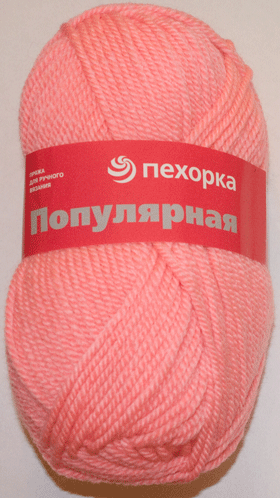 Пряжа Пехорка "Популярная" - (378 - Герань)