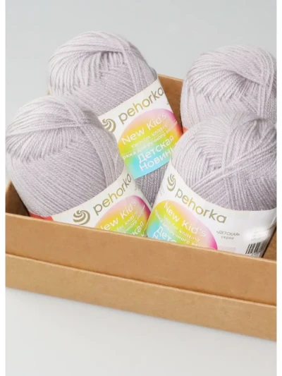 Пряжа Пехорка «Детская новинка» - (08 - Светло-серый)