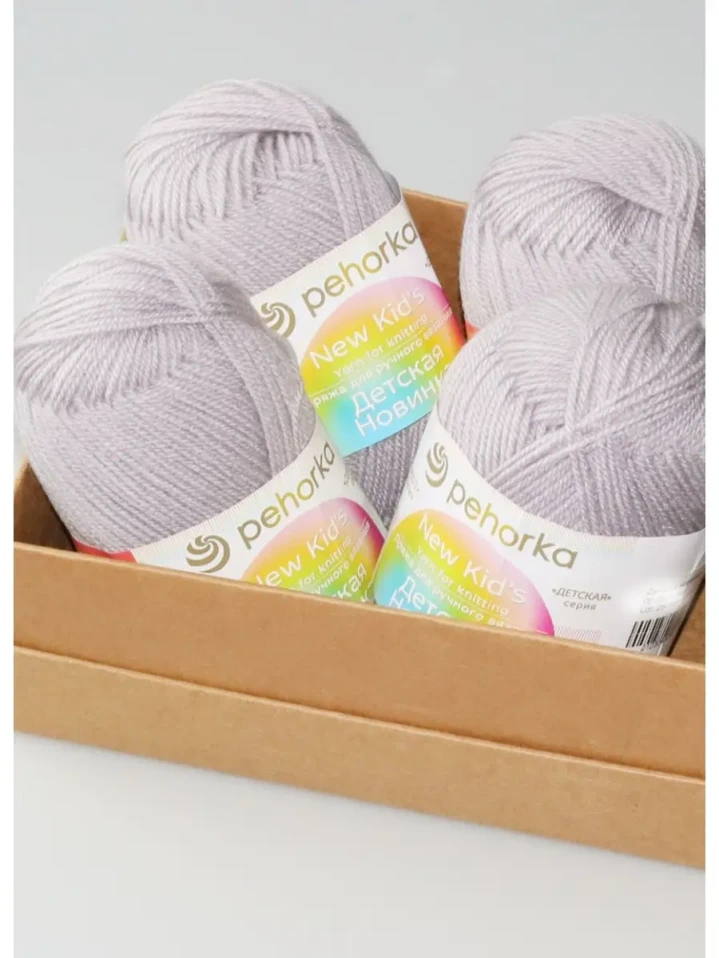 Пряжа Пехорка «Детская новинка» - (08 - Светло-серый)