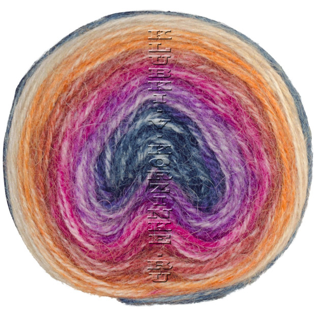 Пряжа Peru Color Nako - (32187 - Синий, оранж, фуксия)