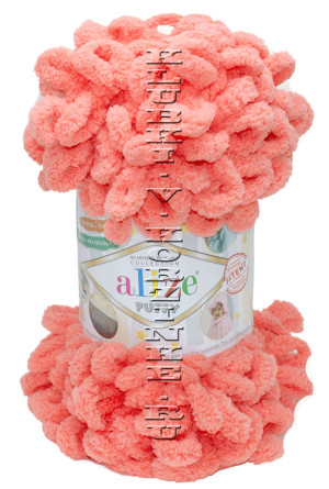 Пряжа Puffy Alize - (619 - Коралл) 100 г, 9.2 м100% микрополиэстер 