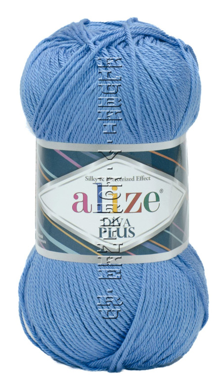 Пряжа Alize Diva Plus - (303 - Темно- голубой)